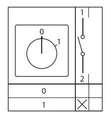 Переключатель кулачковый ПК-1-11 10А 1P «0-1» IP65 EKF