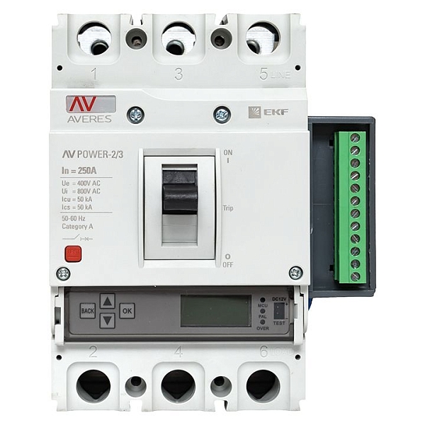 Выключатель автоматический в литом корпусе AV-POWER-2/3 250А 50кА ETU6.2 EKF