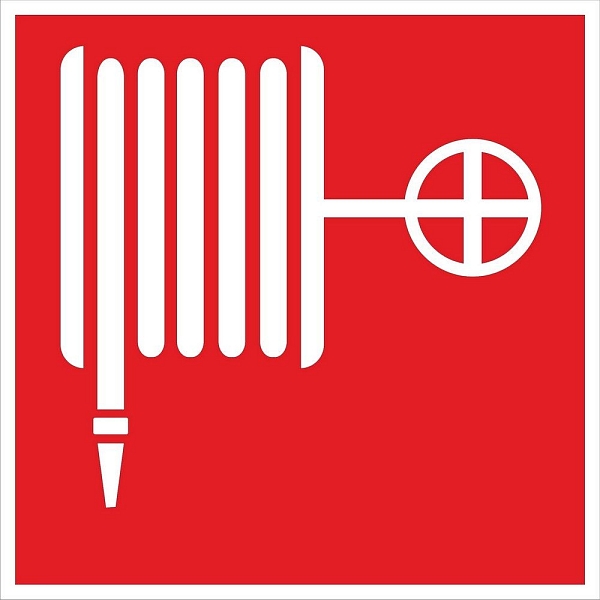 Знак наклейка F02 "Пожарный кран" (150x150) ГОСТ 12.4.026-2015 EKF PROxima