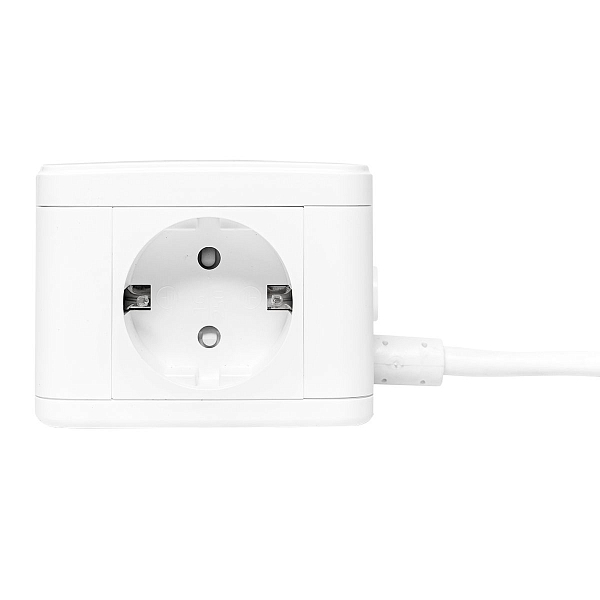 Удлинитель "Куб" 2 гнезда 3USB 2,4А+зарядное устройство 1,3 метра 1мм2
