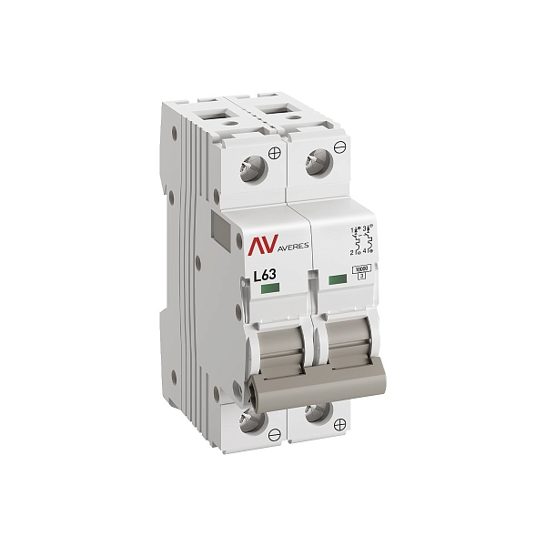 Выключатель автоматический AV-10 DC 2P 63A (L) 10kA EKF AVERES