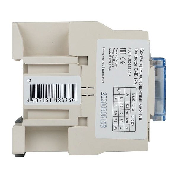 Контактор КМЭ-1 12А 1NO 110В AC EKF