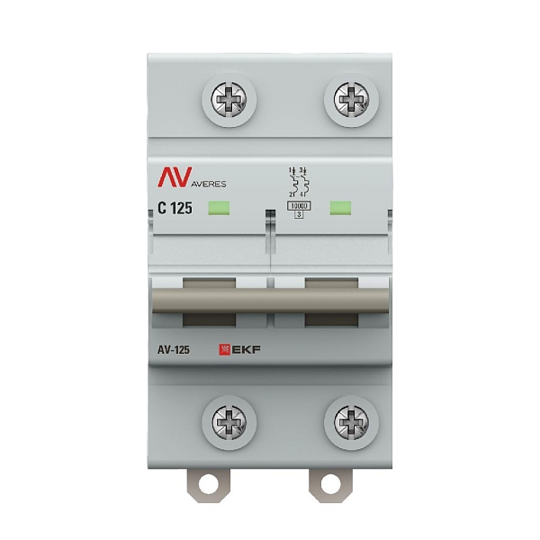Выключатель автоматический AV-125 2P 125A (D) 10kA EKF AVERES