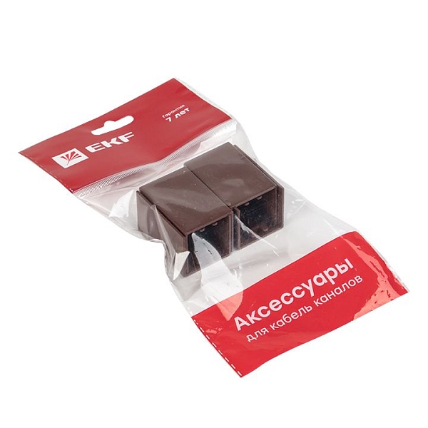 Соединитель (25x25) (4 шт) темное дерево EKF-Plast 