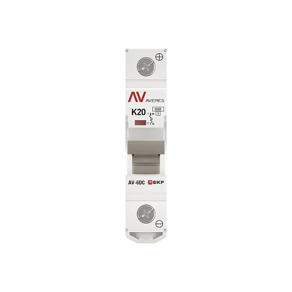 Выключатель автоматический AV-6 DC 1P 20A (K) 6kA EKF AVERES
