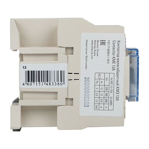 Контактор КМЭ-1 12А 1NO 400В AC EKF