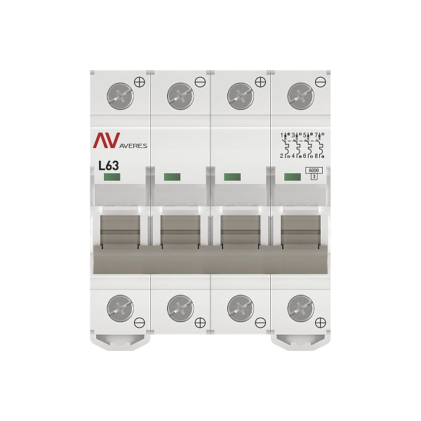 Выключатель автоматический AV-6 DC 4P 63A (L) 6kA EKF AVERES