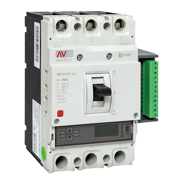 Выключатель автоматический в литом корпусе AV-POWER-2/3 250А 100кА ETU6.2 EKF