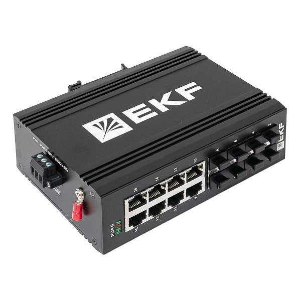Промышленный неуправляемый коммутатор U-8GX/SFP-8GT, 8 портов 1000Base-X SFP, 8 портов 10/100/1000Base-T(X) RJ45, монтаж на динрейку TSX EKF