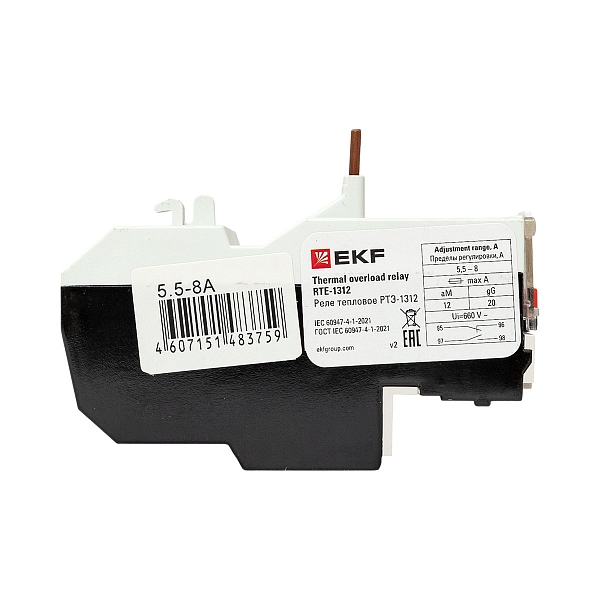 Реле тепловое РТЭ-1312 5,5-8А EKF