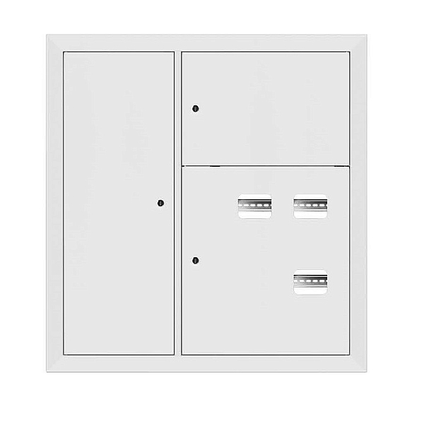 Щит этажный 3 кв. RAL9003 со слаботочным отсеком слева (1000x950x150) EKF PROxima