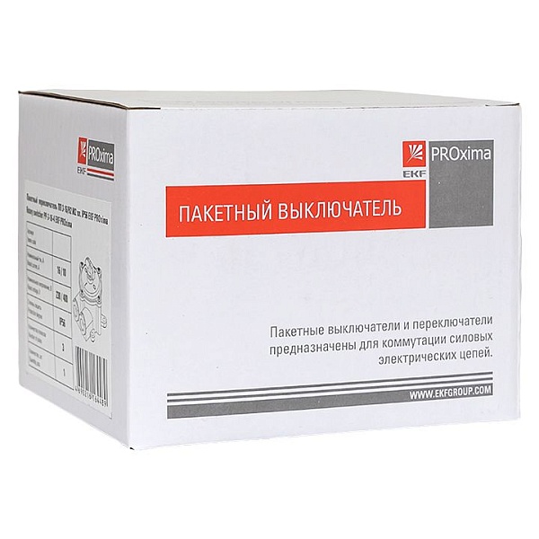 Пакетный переключатель ПП 3-16/Н2 М2 пл. IP56 EKF PROxima