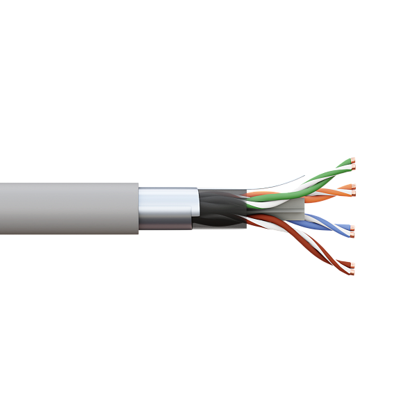 Кабель витая пара TERACOM PRO CAT.6 F/UTP 4 пары solid 23AWG оболочка PVC цвет серый (упак. 305м)