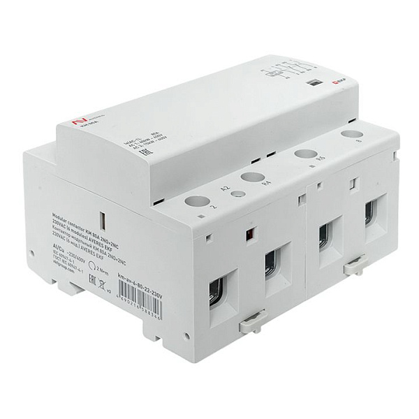 Контактор модульный КМ 80А 2NO+2NC 230В АС (6 мод.) AVERES EKF