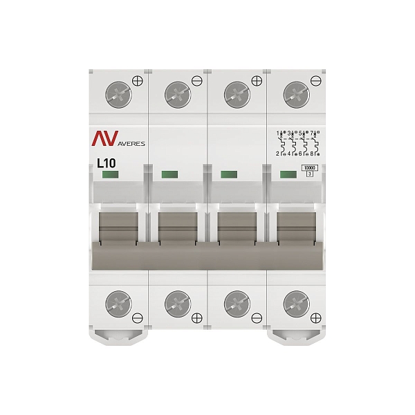 Выключатель автоматический AV-10 DC 4P 10A (L) 10kA EKF AVERES