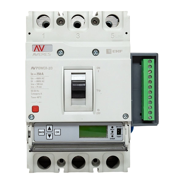 Выключатель автоматический в литом корпусе AV-POWER-2/3 250А 100кА ETU6.2 EKF