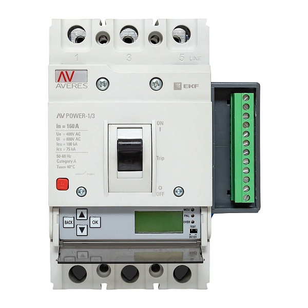Выключатель автоматический в литом корпусе AV-POWER-1/3 160А 100кА ETU6.2 EKF
