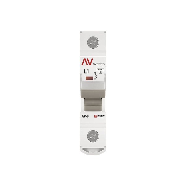 Выключатель автоматический AV-6 1P 1A (L) 6kA EKF AVERES