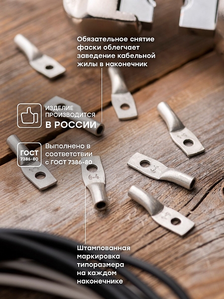 Наконечник медный луженый ТМЛ 6-4-4 EKF PROxima