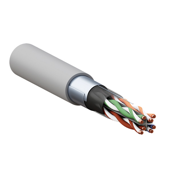 Кабель витая пара TERACOM PRO CAT.6 F/UTP 4 пары solid 23AWG оболочка PVC цвет серый (упак. 305м)