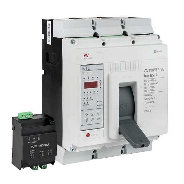 Выключатель автоматический в литом корпусе AV-POWER-5/3 1250А 70кА ETU4.2 EKF