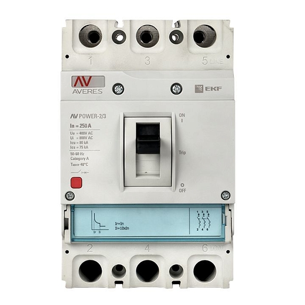 Выключатель автоматический в литом корпусе AV-POWER-2/3 250А 80кА TR EKF
