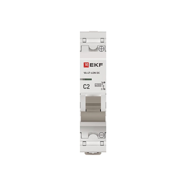 Автоматический выключатель ВА 47-63N DC 1P 2А (C) 6kA PROXIMA EKF
