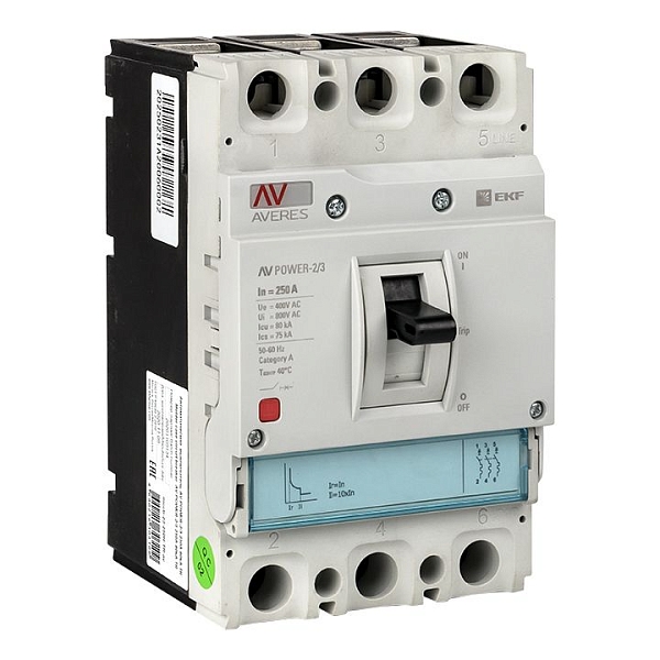Выключатель автоматический в литом корпусе AV-POWER-2/3 250А 80кА TR EKF