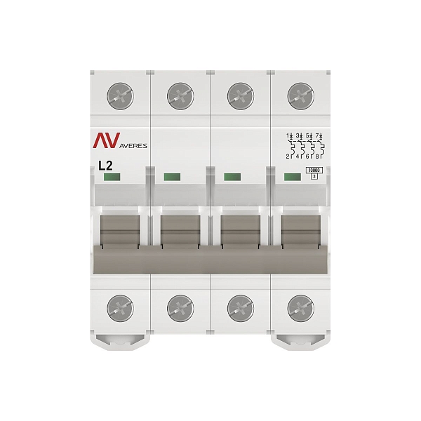 Выключатель автоматический AV-10 4P 2A (L) 10kA EKF AVERES
