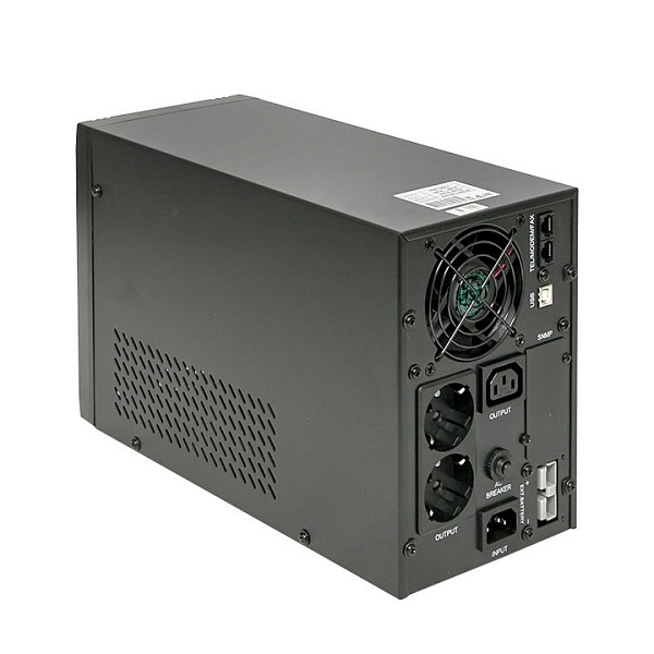 Источник Бесперебойного Питания Линейно-интерактивный E-Power PSW 600 500 ВА /400 Вт, напольный, без АКБ, с усиленным зарядным устройством,USB,RJ45,1хСE13,2xSchuko