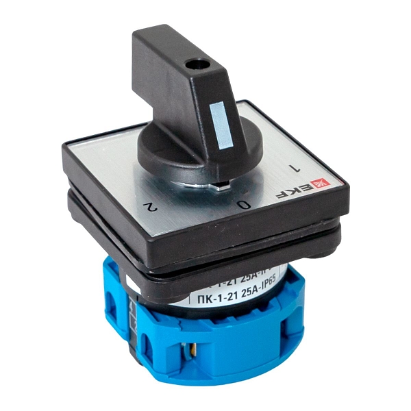 Переключатель кулачковый ПК-1-21 25А 1P «1-0-2» IP65 EKF