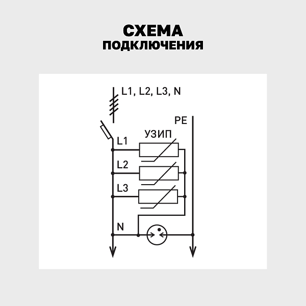 Устройство защиты от импульсных перенапряжений Т1+Т2; Iimp-12,5kA; In-20kA; Uc-275В; 3+1 EKF