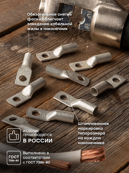 Наконечник медный луженый ТМЛ 25-8-8 EKF PROxima