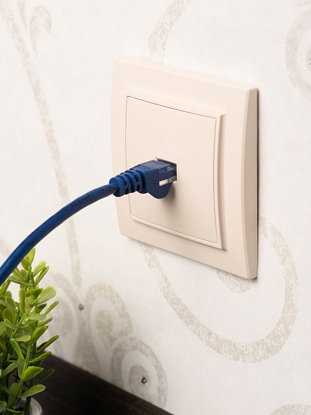 Розетка RJ-45 1-мест. СП бежевый Минск EKF