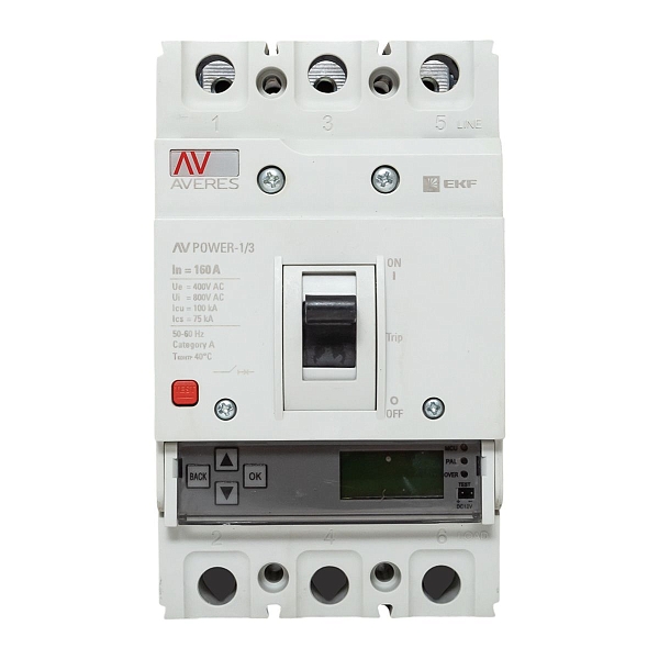 Выключатель автоматический в литом корпусе AV-POWER-1/3 160А 100кА ETU6.0 EKF