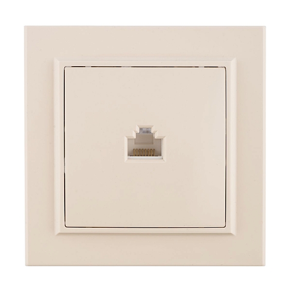 Розетка RJ-45 1-мест. СП бежевый Минск EKF