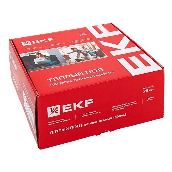 Теплый пол (нагревательный кабель) 450Вт 32 м 3,0 м2 EKF
