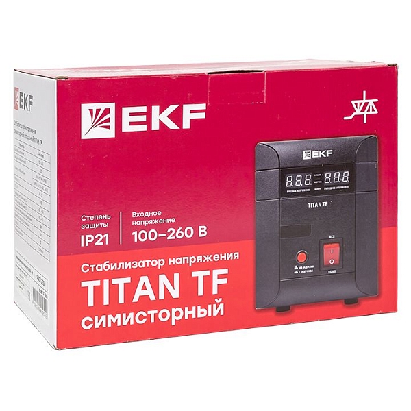 Стабилизатор напряжения симисторный напольного исполения TITAN -TF-1000 EKF