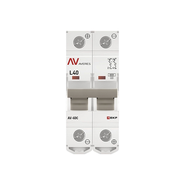 Выключатель автоматический AV-6 DC 2P 40A (L) 6kA EKF AVERES
