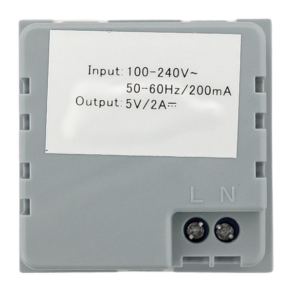 Розетка USB A+A, 2.1А, 2 гнезда, без индикатора EKF