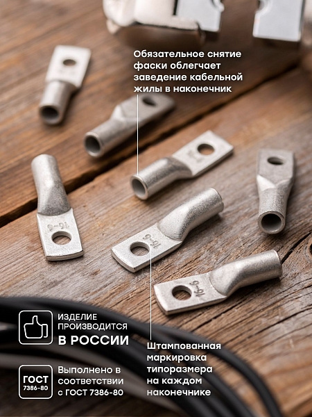 Наконечник медный луженый ТМЛ 16-6-6 EKF PROxima