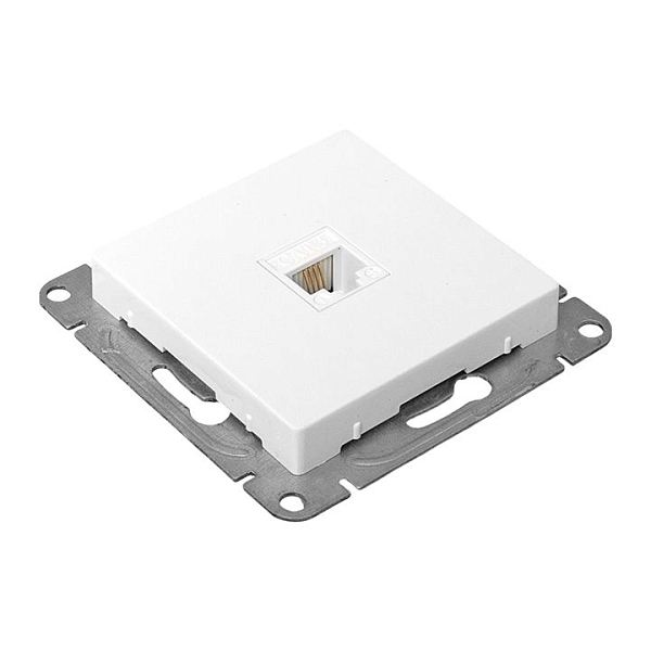 Механизм розетки RJ11, белый Эпика EKF