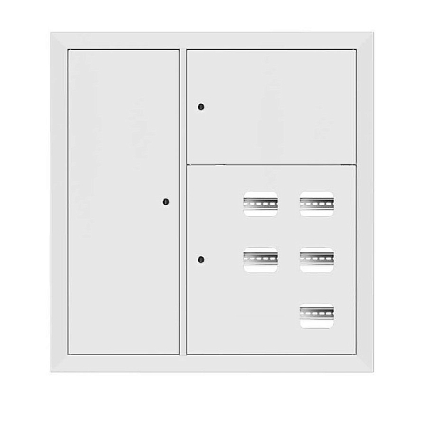 Щит этажный 5 кв. RAL9003 со слаботочным отсеком слева (1000x950x150) EKF PROxima