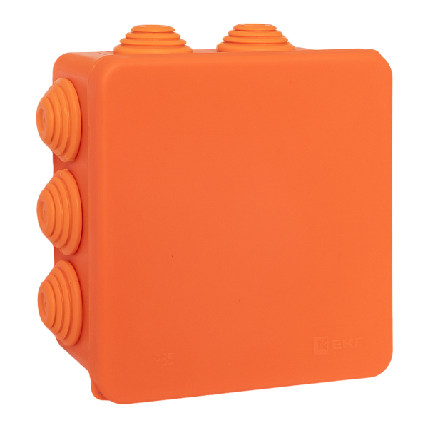 Коробка огнестойкая E45 100x100x50мм с клеммниками 4 полюса 0,5-6мм2 IP55 HF EKF