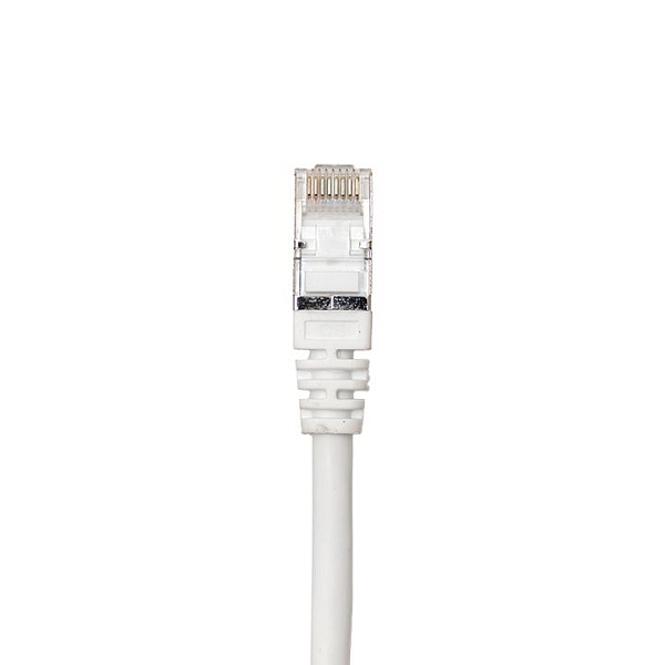 Патч-корд TERACOM CS Cat.6A экранированный S/FTP оболочка LSZH белый (0,5м)