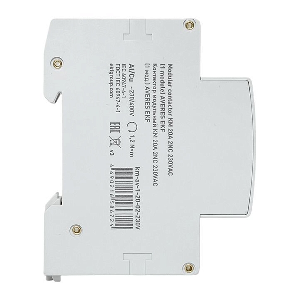 Контактор модульный КМ 20А 2NC 230В АС (1 мод.) AVERES EKF