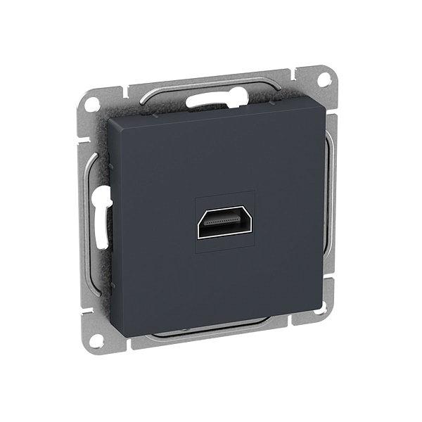 Механизм розетки HDMI, графит Эпика EKF