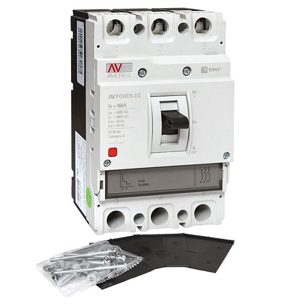 Выключатель автоматический в литом корпусе AV-POWER-2/3 160А 35кА TR EKF