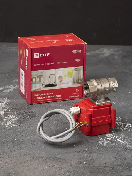 AquaExpert 220V Шаровой кран с электроприводом 3/4 дюйма EKF