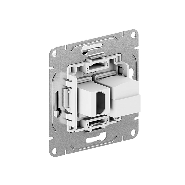 Механизм розетки HDMI+RJ45 (cat5), графит Эпика EKF